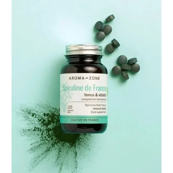 Spiruline de France BIO 120 comprimés complément alimentaire fatigue passagère