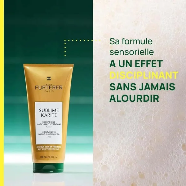 SUBLIME KARITE - Shampooing Disciplinant Hydratant - Cheveux Secs à Très Secs, 500ml