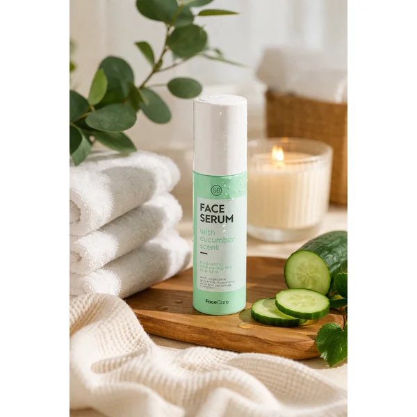 Sérum Hydratant Visage Concombre 100 ml, Acide Hyaluronique & Céramides Anti-âge