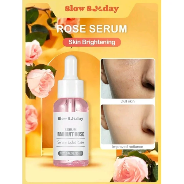 Sérum Slowsunday à la rose - éclat du teint, hydratation en profondeur, douceur