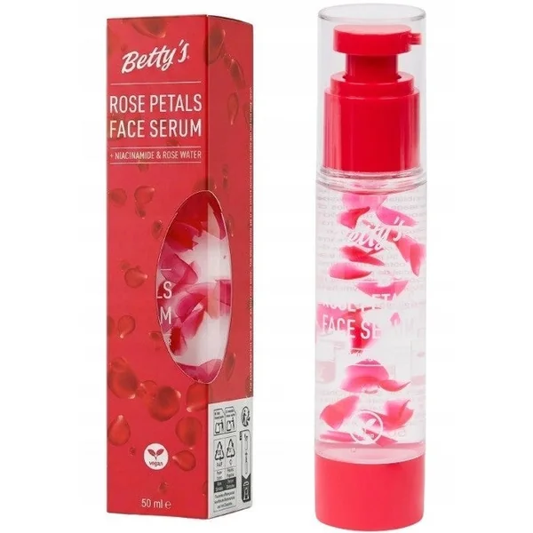 Sérum visage Betty's pétales de rose hydratante & anti-âge vegan niacinamide 50m