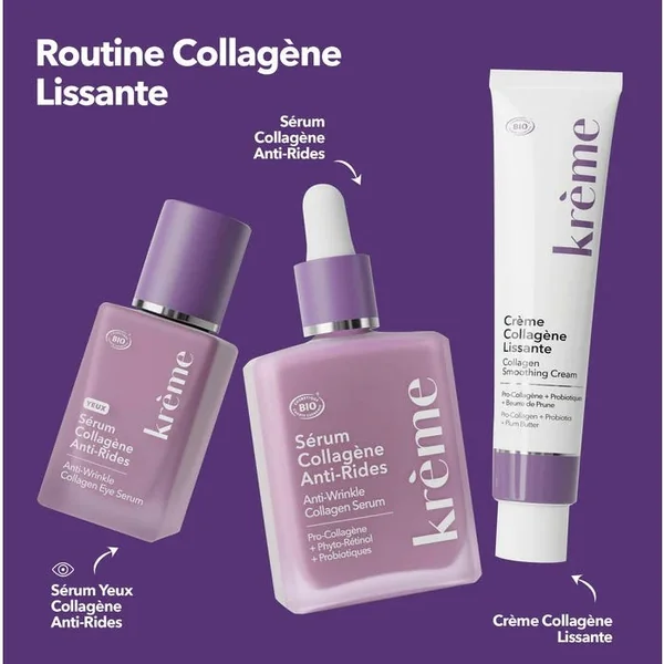 Sérum Yeux Collagène Anti-Rides Bio - Tous Types de Peaux, 15ml