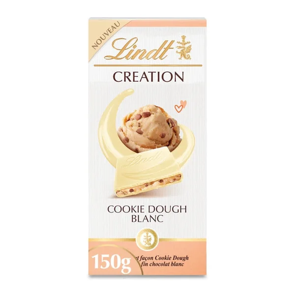 Tablette de chocolat Cookie Dough blanc LINDT CREATION La tablette de 150g