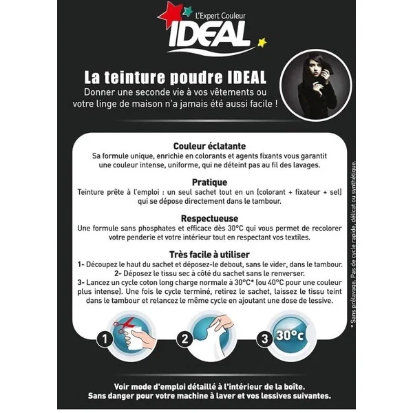 Teinture Textile Noir Vêtement 230 gramme Colorant Et Fixateur Coton Lin Soie