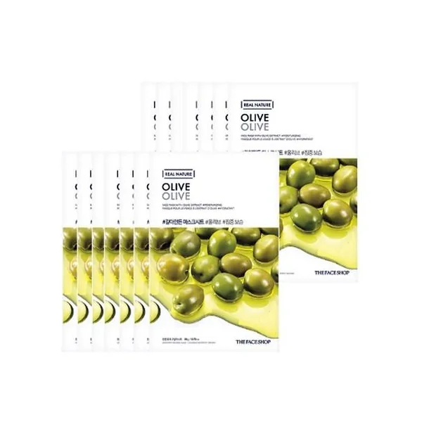 THE FACE SHOP REAL NATURE Face Mask #Olive (20g X 10ea)