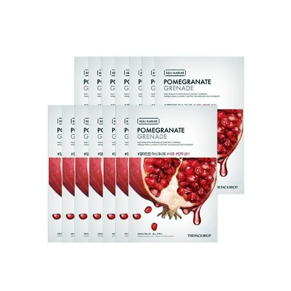 THE FACE SHOP REAL NATURE Face Mask #Pomegranate (20g X 10ea)