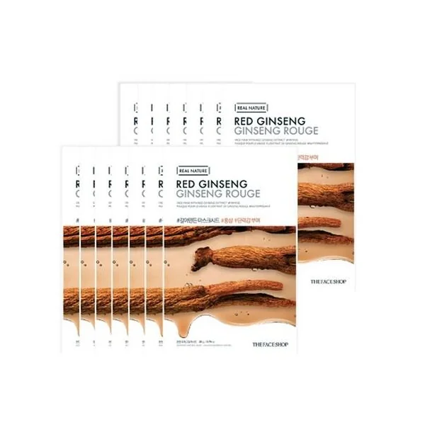 THE FACE SHOP REAL NATURE Face Mask #Red Ginseng (20g X 10ea)