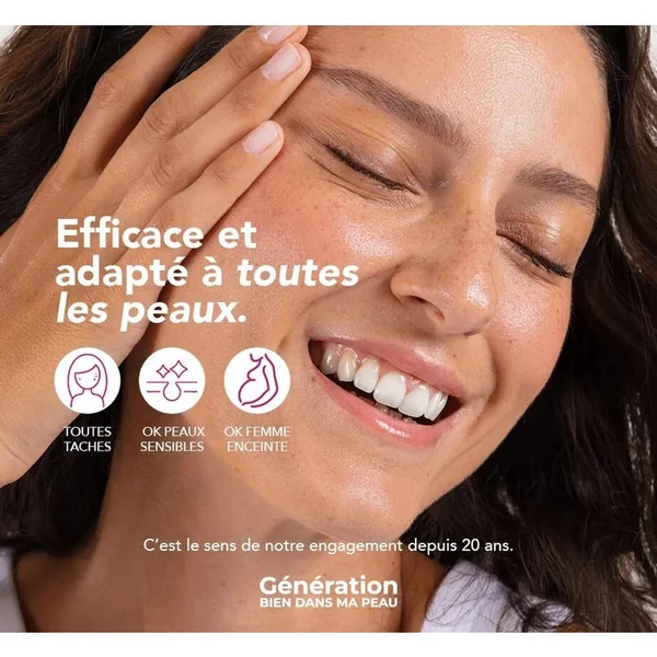 TRIO WHITE MELA - Soin de Jour Anti-Taches SPF50+ - Visage - Peaux Sensibles Hyperpigmentées, 40ml