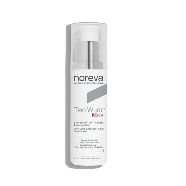 TRIO WHITE MELA - Soin de Nuit Anti-Taches - Visage - Peaux Sensibles Hyperpigmentées, 50ml
