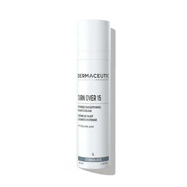 TURN OVER 15 - Crème de Nuit Lissante Intense - Visage - Tous Types de Peaux, 40ml