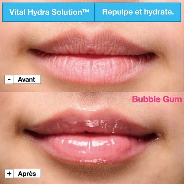 VITAL HYDRA SOLUTION - Masque Hydratant Pour Les Lèvres Bubble Gum - Tous Types de Peaux, 20ml