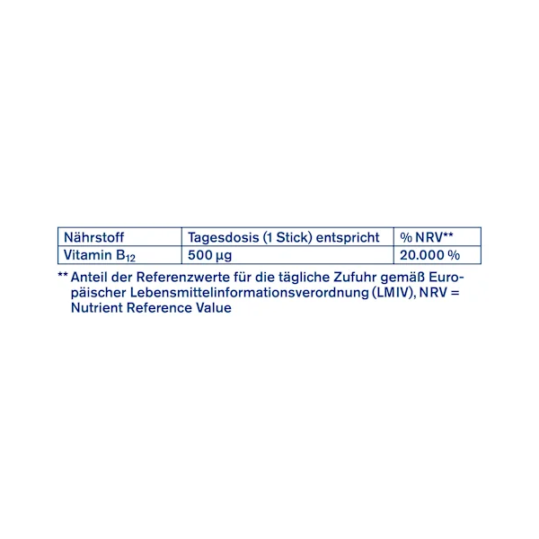 Vitamin B12 500µg Sticks 20 St, 36 g