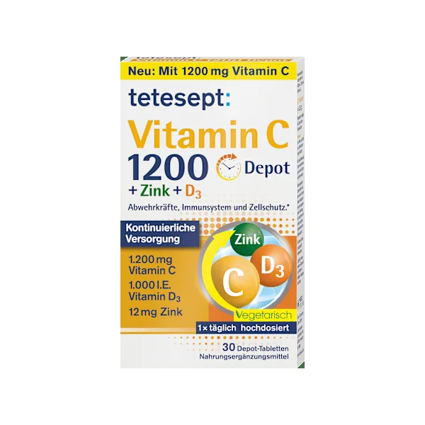 Vitamin C 1200 Depot + Zink + D3 Tabletten 30 St, 43,8 g