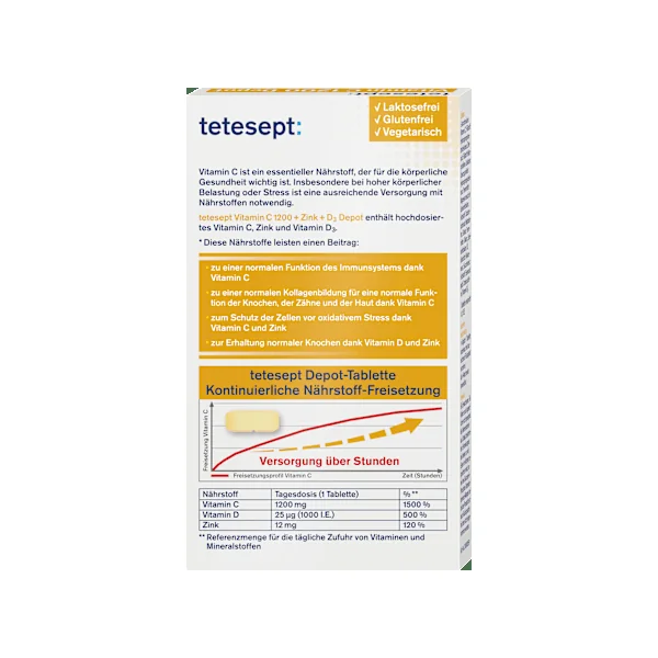 Vitamin C 1200 Depot + Zink + D3 Tabletten 30 St, 43,8 g