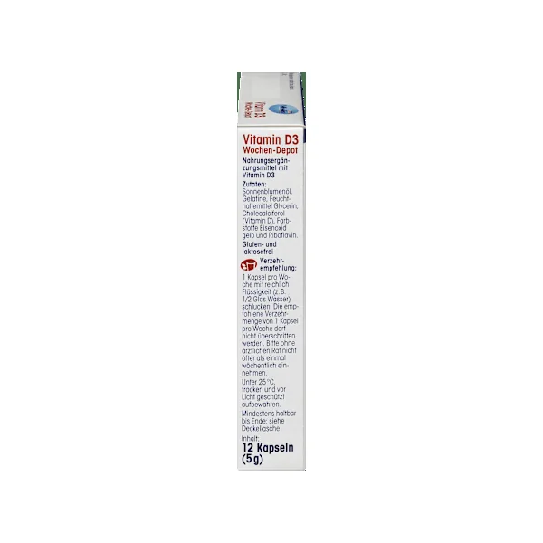 Vitamin D3 5600 I.E. Wochen-Depot Weichkapseln 12 St., 5 g