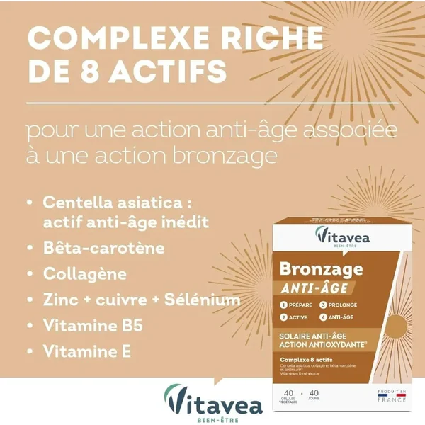 Vitavea - Bronzage Anti-ge - Prépare, Active Et Prolonge Les Effets Du Soleil