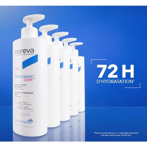 XERODIANE CERA+ - Baume Nutritif Relipidant - Visage et Corps - Peaux Sèches à Très Sèches, 400ml