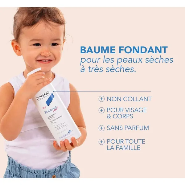 XERODIANE CERA+ - Baume Nutritif Relipidant - Visage et Corps - Peaux Sèches à Très Sèches, 400ml