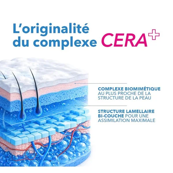 XERODIANE CERA+ - Baume Nutritif Relipidant - Visage et Corps - Peaux Sèches à Très Sèches, 400ml