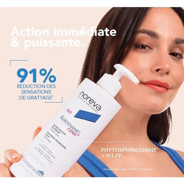 XERODIANE CERA+ - Baume Nutritif Relipidant - Visage et Corps - Peaux Sèches à Très Sèches, 400ml